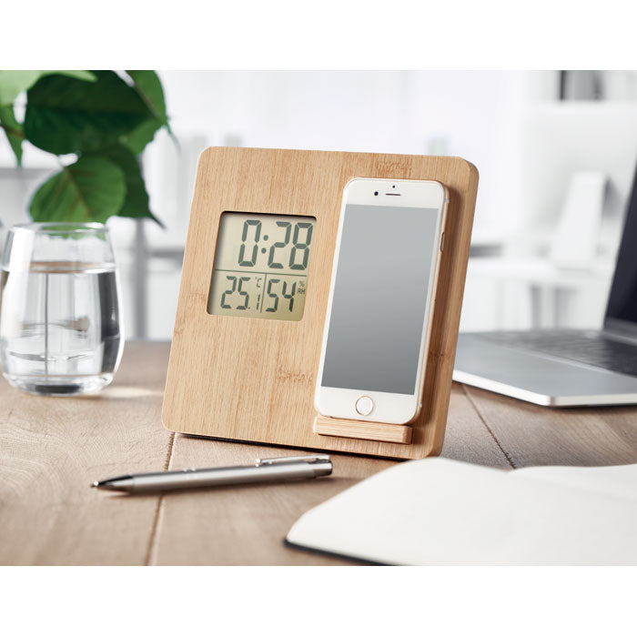 Bamboo Weather Station Wireless Charger