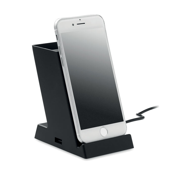 Dual Coil Wireless Charger with Pen Holder
