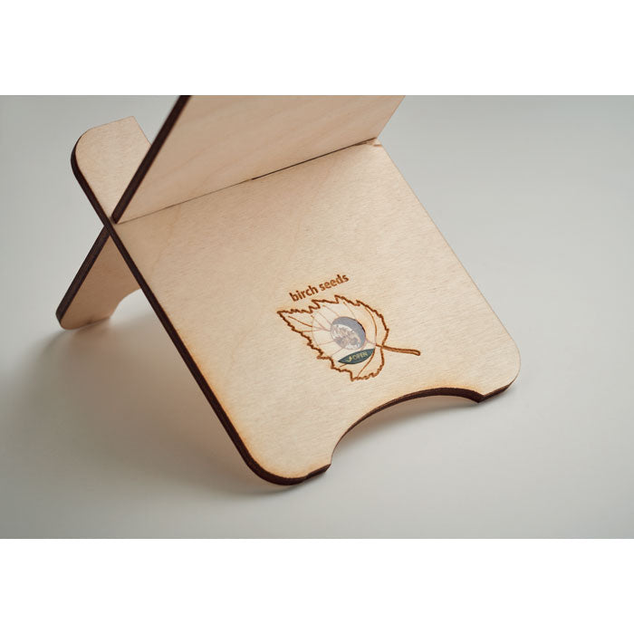 Birch Wood Phone Stand