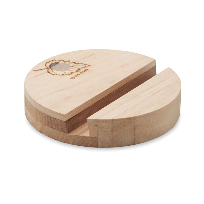 Birch Wood Phone Stand with Seeds