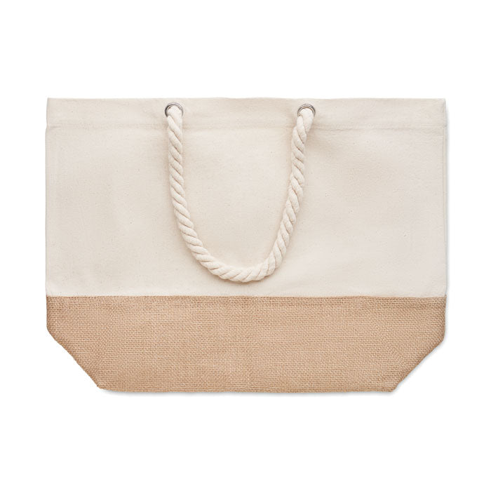 Canvas Beach Bag with Cord Handle