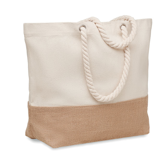 Canvas Beach Bag with Cord Handle