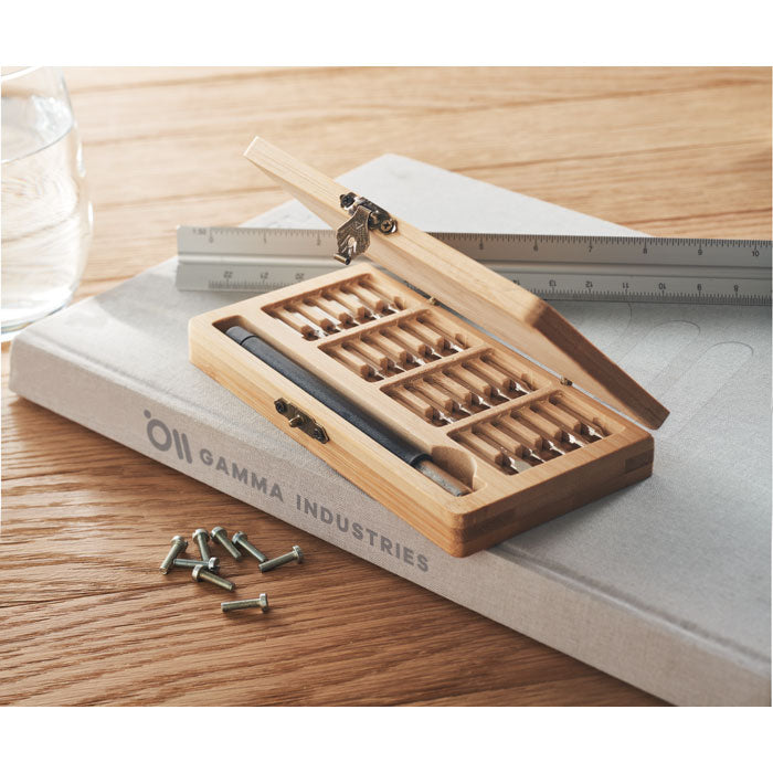 24 Piece Tool Set in Bamboo Case