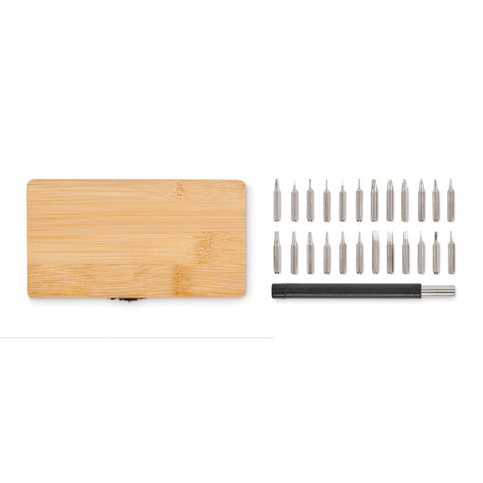 24 Piece Tool Set in Bamboo Case