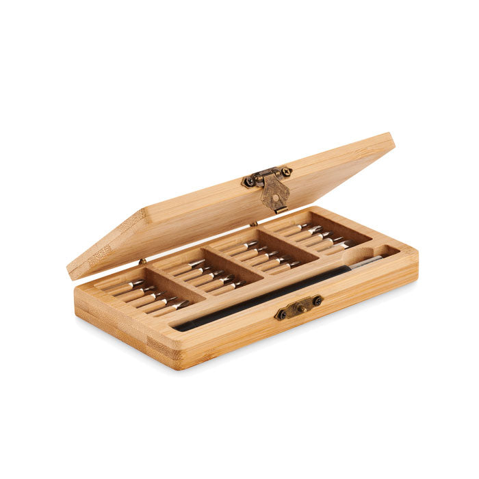 24 Piece Tool Set in Bamboo Case