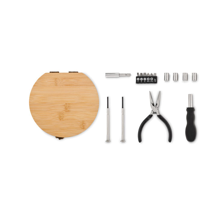 15 Piece Tool Set in Bamboo Case