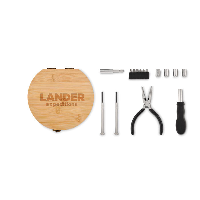 15 Piece Tool Set in Bamboo Case
