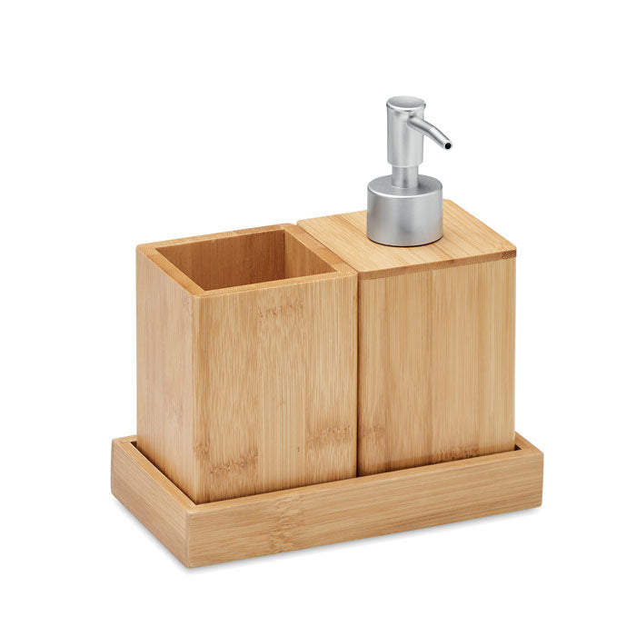 Bamboo Bathroom Accessories Set