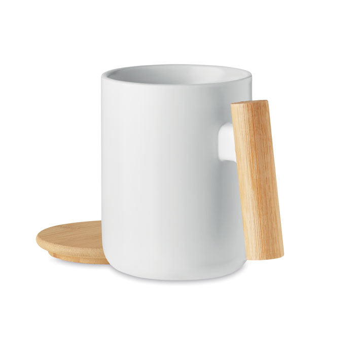 Porcelain Mug with Bamboo Lid