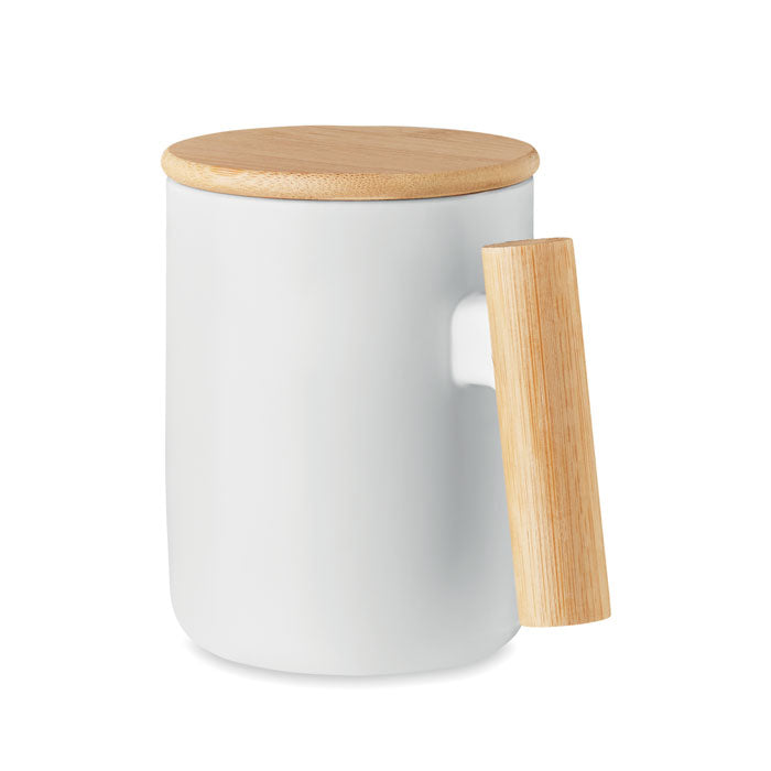 Porcelain Mug with Bamboo Lid