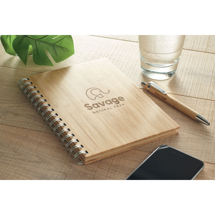 A5 Ring Bound Bamboo Notebook