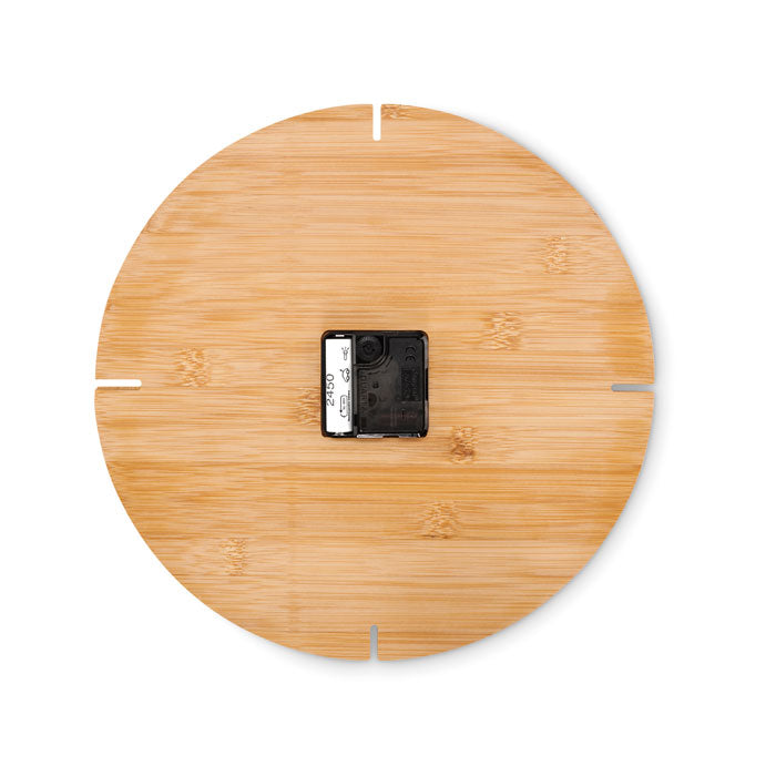 Round Bamboo Wall Clock