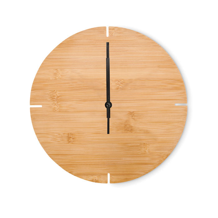 Round Bamboo Wall Clock