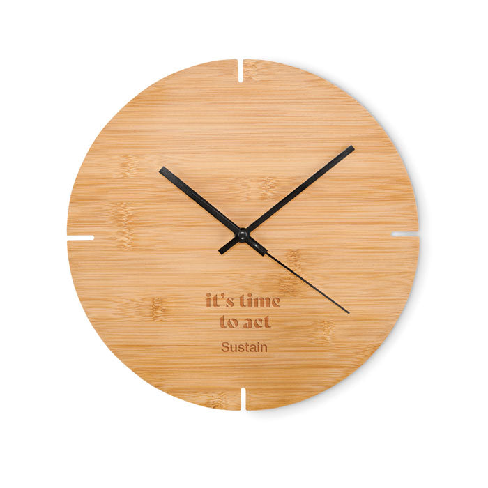 Round Bamboo Wall Clock