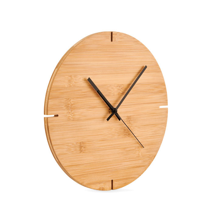 Round Bamboo Wall Clock