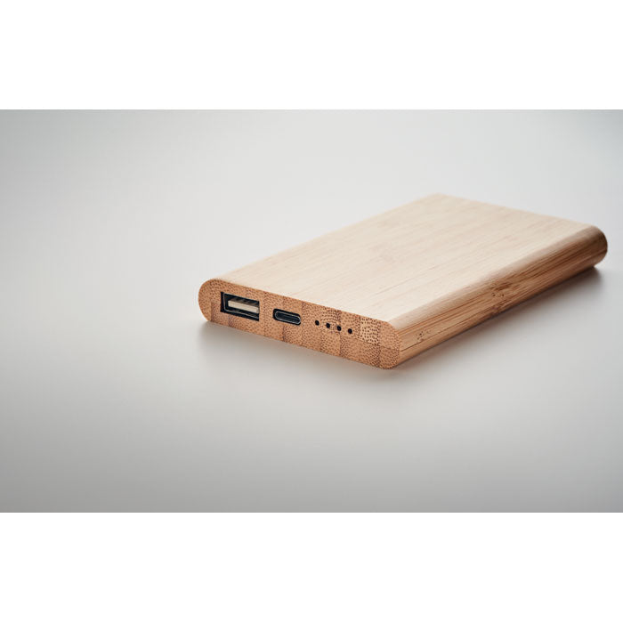 4000 mAh Bamboo Powerbank