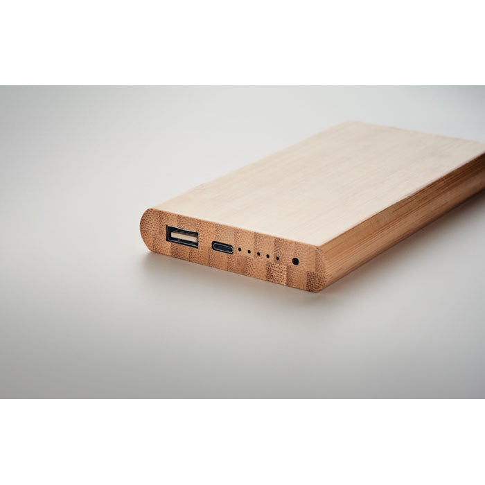 Wireless Charging Bamboo Powerbank