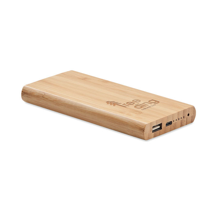 Wireless Charging Bamboo Powerbank