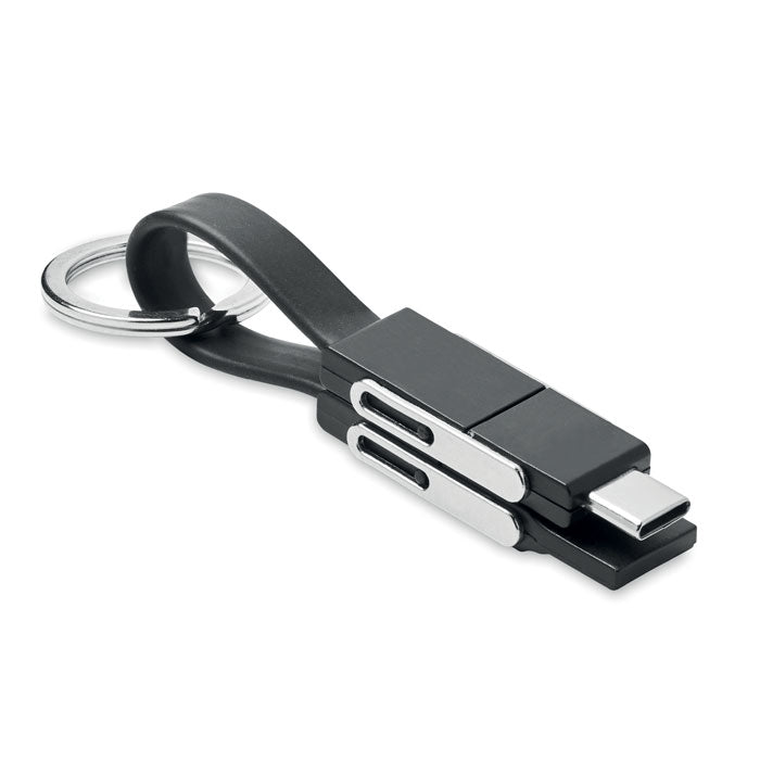 Keyring with 4-in-1 Charging Cable