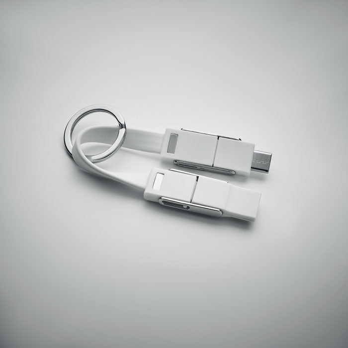Keyring with 4-in-1 Charging Cable
