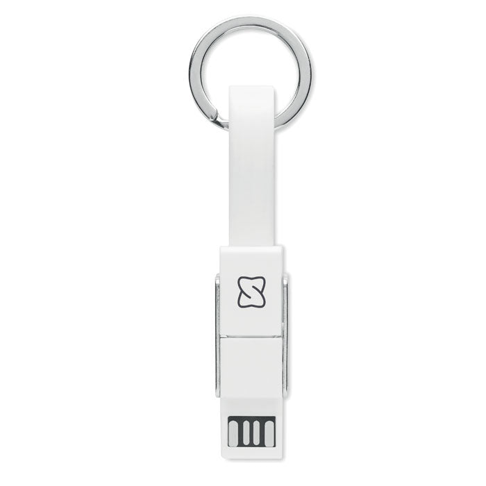 Keyring with 4-in-1 Charging Cable