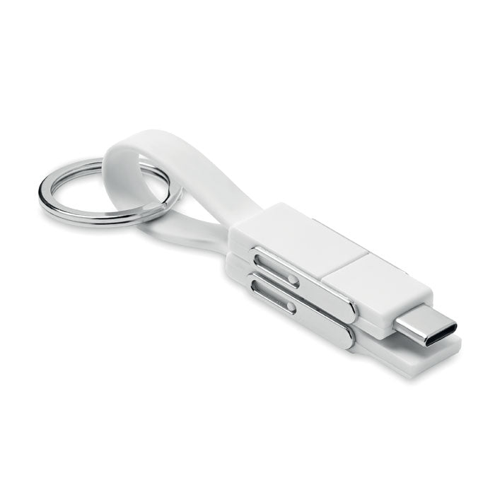 Keyring with 4-in-1 Charging Cable