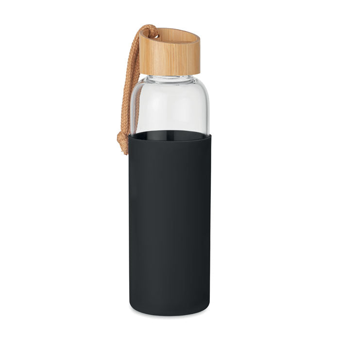 Glass Drinks Bottle in Silicone Pouch