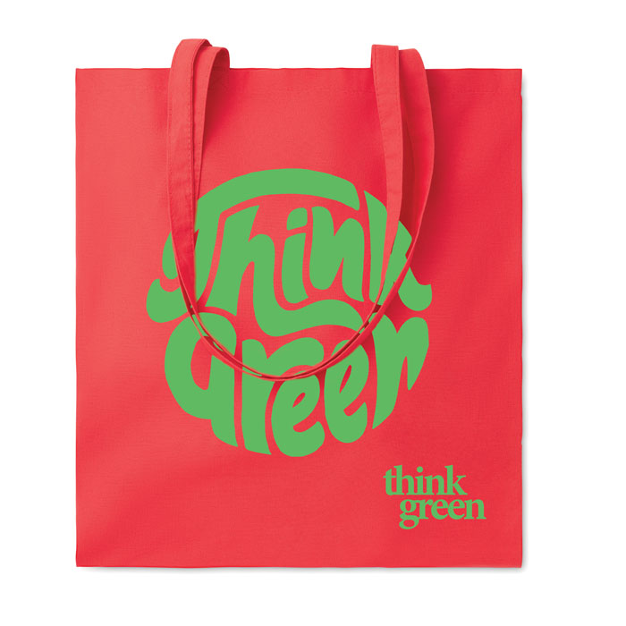 Organic Natural Cotton Shopping Bag with Long Handles