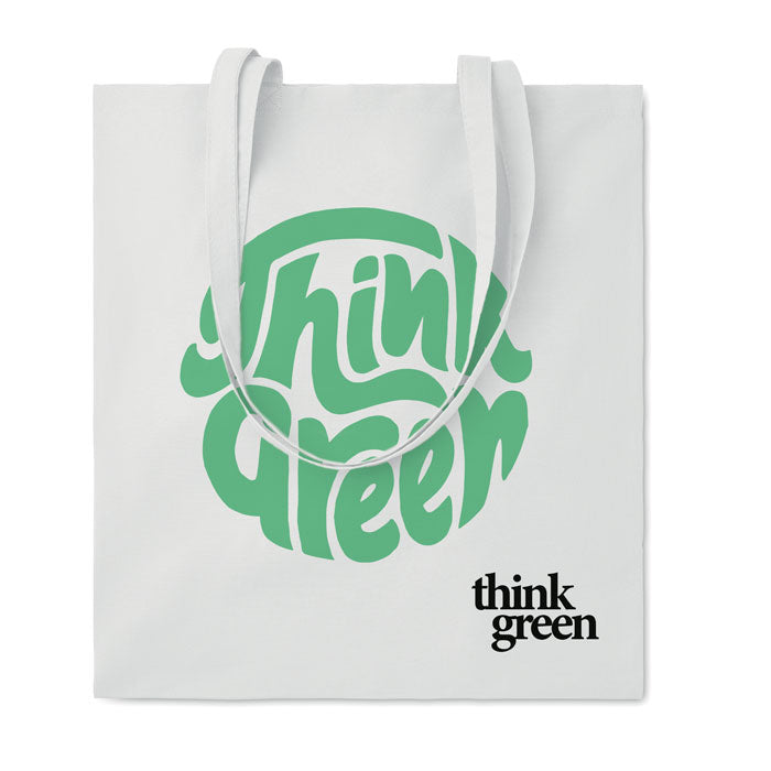 Organic Natural Cotton Shopping Bag with Long Handles