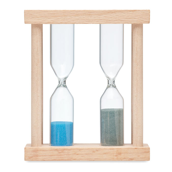 Double Wooden Sand Timer Set