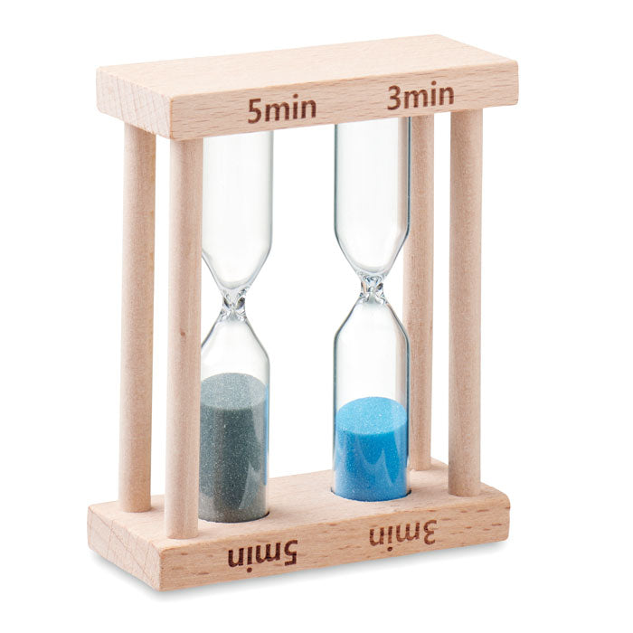 Double Wooden Sand Timer Set