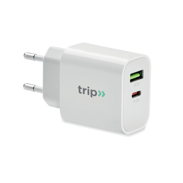 18W USB Charger to EU Wall Adapter