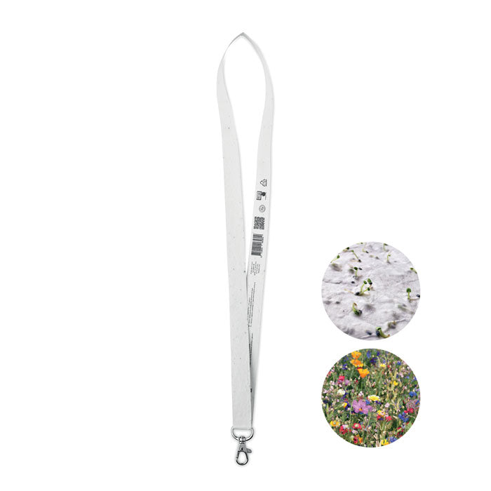 Seed Paper Lanyard with Detachable Buckle