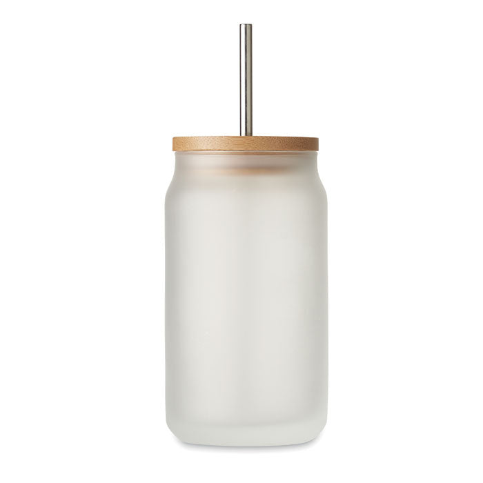 Mason Cocktail Jar with Bamboo Lid