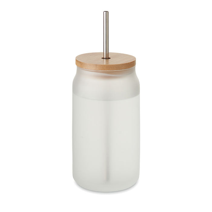 Mason Cocktail Jar with Bamboo Lid