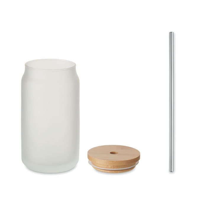 Mason Cocktail Jar with Bamboo Lid