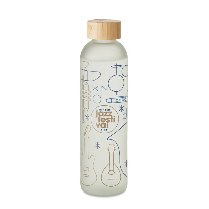 Sublimation Glass Bottle with Bamboo Lid