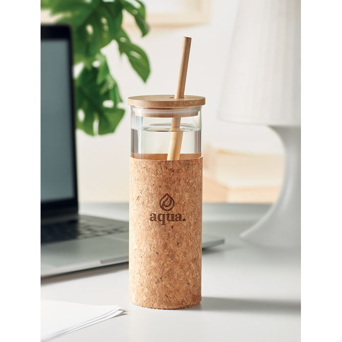 Glass Tumbler with Cork Sleeve
