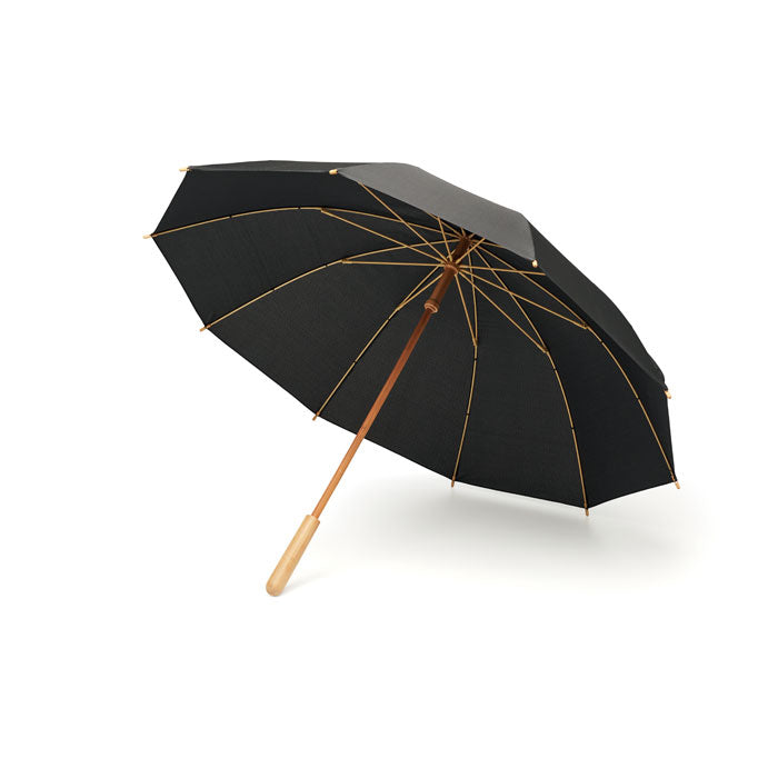 23.5 Inch Windproof Umbrella with Bamboo Handle
