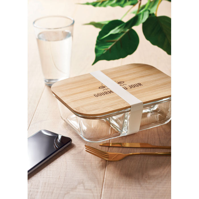 Glass Lunch Box with Bamboo Lid