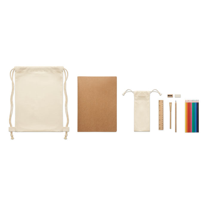 Kids Drawing Set in Drawstring Bag