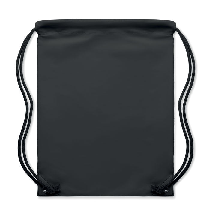 Reflective Drawstring Bag with Zippered Pocket