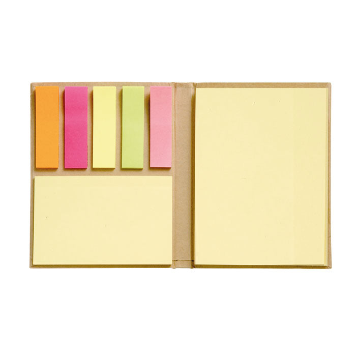 Sticky Note Memo Pad with Recycled Carton Cover