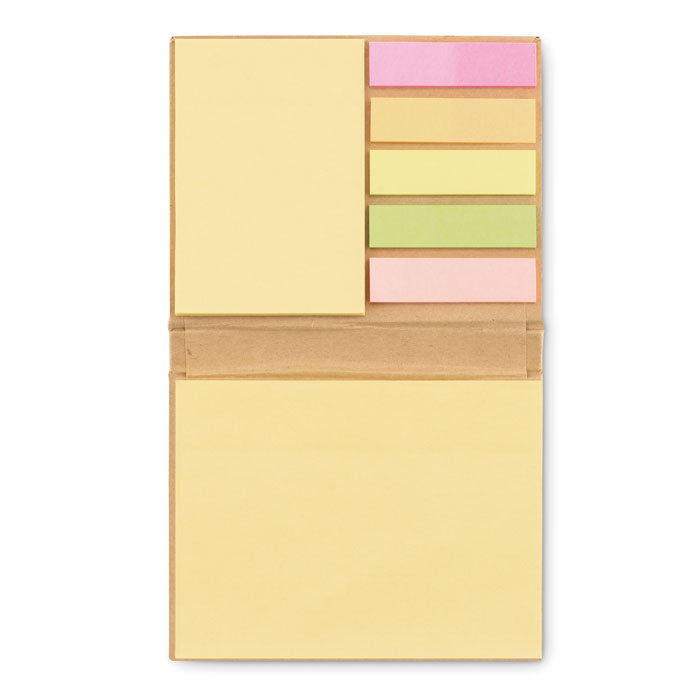 Sticky Note Memo Pad with Recycled Carton Cover