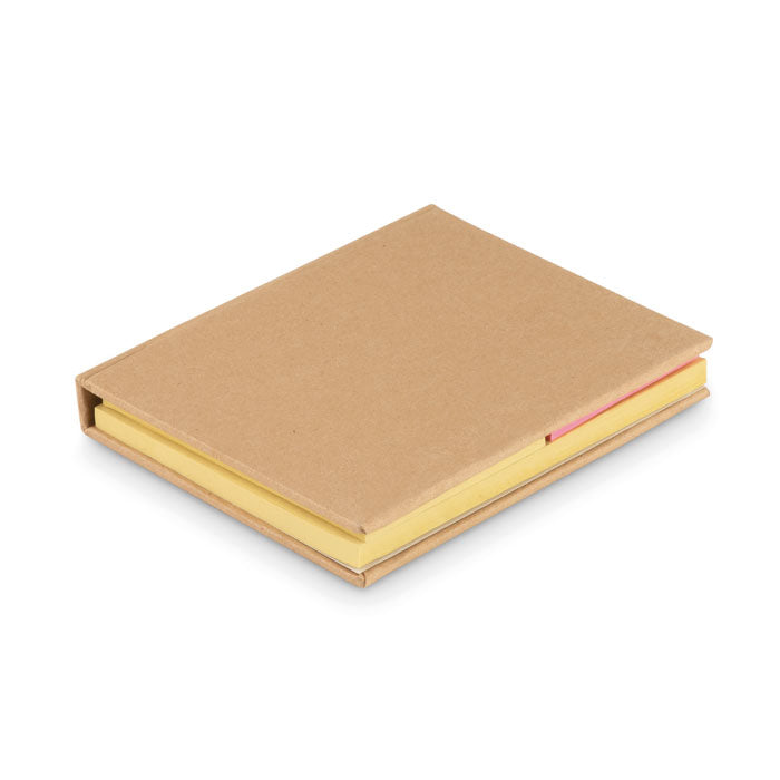 Sticky Note Memo Pad with Recycled Carton Cover