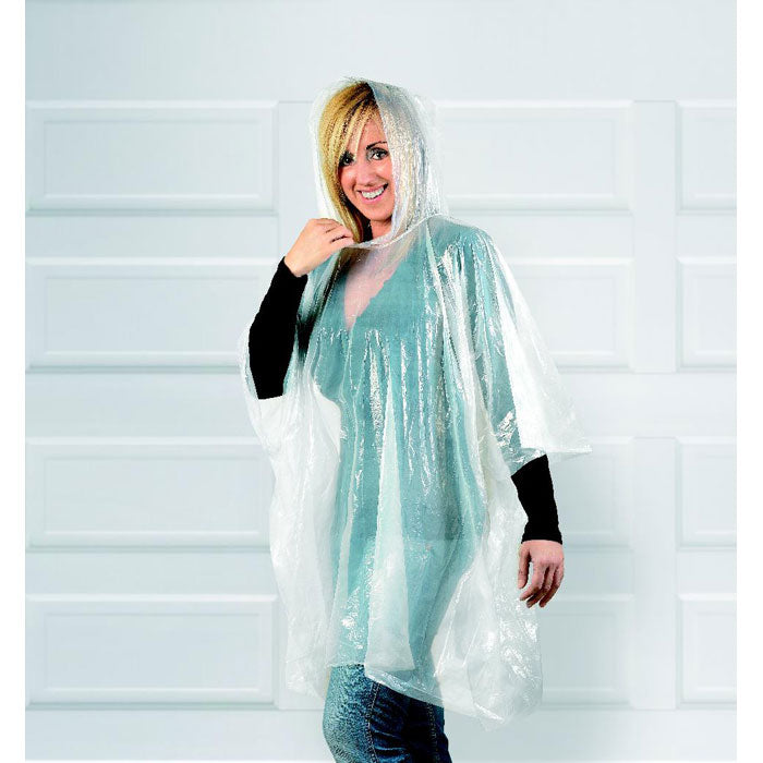 Transparent Poncho in Round Container