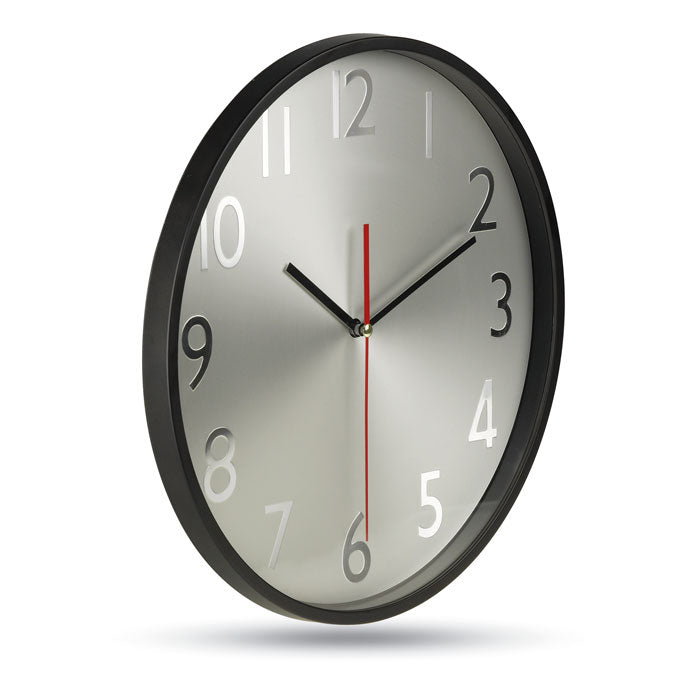 Wall Clock with Silver Background