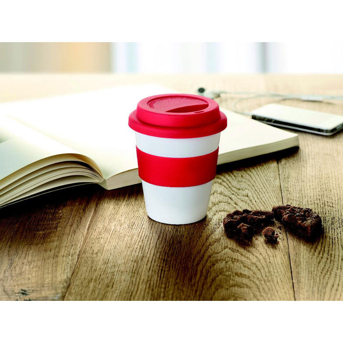 Shiny White Tumbler with Silicone Lid