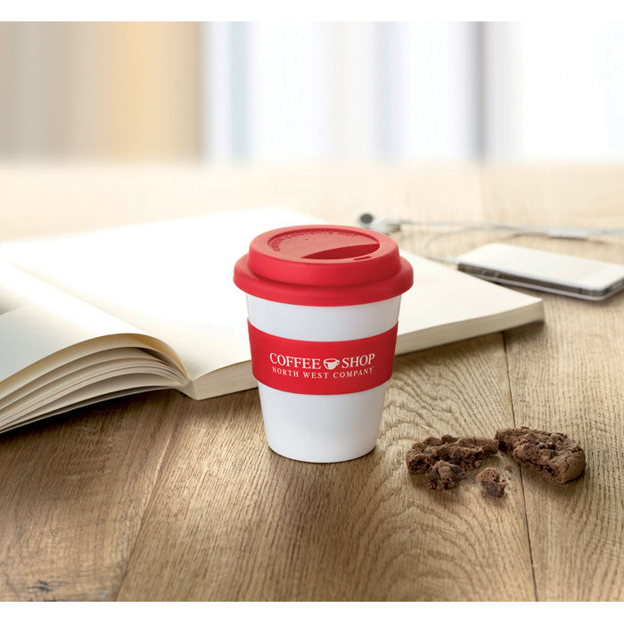 Shiny White Tumbler with Silicone Lid