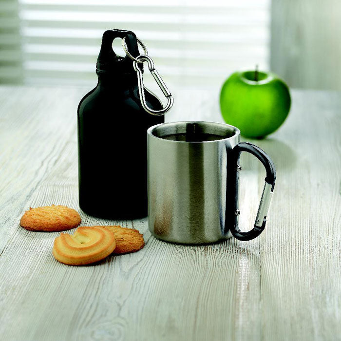 Metal Mug with Carabiner Handle